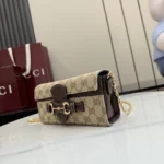 Gucci Primavera Horsebit GG Canvas Chain Shoulder Bag 21cm - Image 3