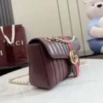 Gucci Primavera GG Marmont Web Quilted Chain Shoulder Bag 26cm - Image 3