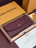 Louis Vuitton Emilie Wallet Monogram Empreinte Bordeaux 19cm - Image 3