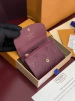 Louis Vuitton Monogram Empreinte Coin Purse Bordeaux 11cm - Image 3