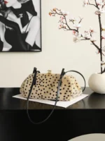 Chanel Kiss-Lock Bowling Shoulder Bag Spotted Print - Image 3