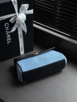 Chanel Chain Denim Baguette Handbag 29cm - Image 3