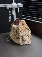Chanel Leopard Print Mini 25 Bag with Chain Strap - Image 3