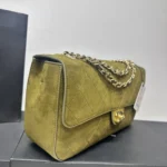 Chanel Maxi Suede Handbag in Army Green - Image 3