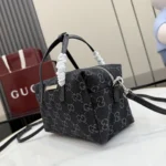 Gucci Generation GG Denim Mini Boston Bag 20cm - Image 3