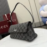 Gucci Generation GG Denim Flap Shoulder Bag 31cm - Image 3