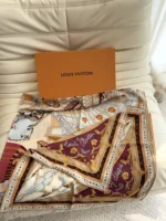 Louis Vuitton x TM Monogram Superflat Flowers Scarf 135x135 cm - Image 3