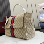 Gucci NY Paparazzo GG Canvas Top Handle Bag 37cm - Image 3