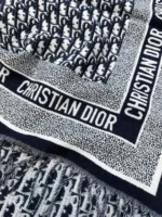 Dior CD Logo Jacquard Large Scarf Shawl Blanket 140*140cm - Image 3
