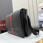 Gucci Primavera Web Stripe Leather Messenger Bag 35.5cm - Image 3