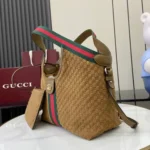 Gucci Giglio Small GG Suede Tote Bag with Pouch 25cm - Image 3