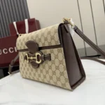 Gucci Primavera Horsebit GG Canvas Shoulder Bag 27.5cm - Image 3