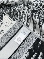 Dior CD Logo Jacquard Large Square Scarf Shawl Blanket 140*140cm - Image 3