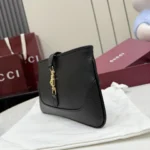 Gucci Jackie 1961 Leather Zip Pouch Black 23cm - Image 3