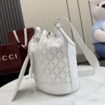 Gucci Generation Perforated GG Leather Bucket Bag 20.5cm - Image 3