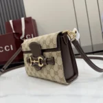 Gucci Primavera Horsebit GG Canvas Top Handle Shoulder Bag 20cm - Image 3