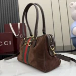 Gucci Borsetto Horsebit Suede Boston Bag 28cm - Image 3