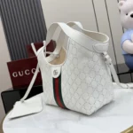 Gucci Giglio Perforated GG Leather Tote Bag 25cm - Image 3