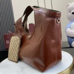 Gucci Giglio Large Glossy Leather Tote Bag with Pouch - Image 3