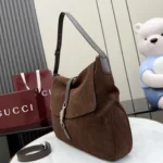 Gucci Jackie 1961 Suede Shoulder Bag 43cm - Image 3