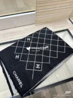 Chanel Double-Sided Diamond Logo Scarf 198*68cm - Image 3