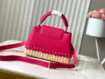 Louis Vuitton Capucines BB Rattan Basket Bag Fuchsia 27cm - Image 3