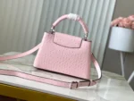 Louis Vuitton Capucines BB Pink Ostrich Crystal LV N85512 27cm - Image 3