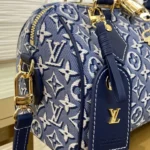 Louis Vuitton Speedy Bandouliere 20 Monogram Embleme Denim Blue M2A187 - Image 3