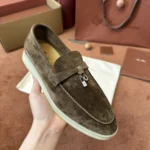 Loro Piana Summer Charms Walk Women's Suede Moccasin FAE5444 51DW - Image 3
