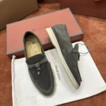 Loro Piana Summer Charms Walk Women's Suede Moccasin FAE5444 50W3 - Image 3