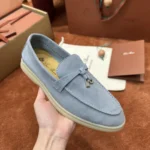 Loro Piana Summer Charms Walk Women's Suede Moccasin FAE5444 60HF - Image 3