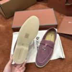 Loro Piana Summer Charms Walk Women's Suede Moccasin FAE5444 30F4 - Image 4