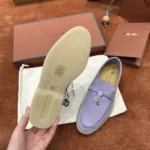 Loro Piana Summer Charms Walk Women's Suede Moccasin FAE5444 401F - Image 3