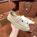 Loro Piana Summer Charms Walk Women's Suede Moccasin FAE5444 D0EE - Image 4