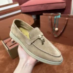 Loro Piana Summer Charms Walk Women's Suede Moccasin FAE5444 D044 - Image 3