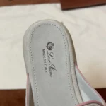 Loro Piana Charms Walk Babouche Women's Suede Mule FAL5900 A760 - Image 3
