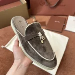Loro Piana Charms Walk Babouche Women's Suede Mule FAL5900 MOTT - Image 3
