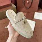 Loro Piana Charms Walk Babouche Women's Suede Mule FAL5900 DOEE - Image 2