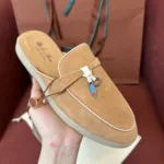 Loro Piana Charms Walk Babouche Women's Suede Mule FAL5900 30ES - Image 3