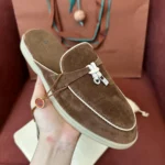Loro Piana Charms Walk Babouche Women's Suede Mule FAL5900 HOL5 - Image 3