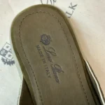 Loro Piana Charms Walk Babouche Women's Suede Mule FAL5900 5015 - Image 3