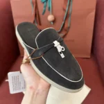 Loro Piana Charms Walk Babouche Women's Suede Mule FAL5900 MB97 - Image 3