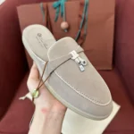 Loro Piana Charms Walk Babouche Women's Suede Mule FAL5900 A760 - Image 3