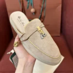 Loro Piana Charms Walk Babouche Women's Suede Mule FAL5900 A120 - Image 3