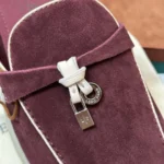 Loro Piana Charms Walk Babouche Women's Suede Mule FAL5900 Q07N - Image 3