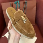 Loro Piana Charms Walk Babouche Women's Suede Mule FAL5900 HA85 - Image 3