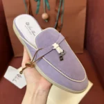 Loro Piana Charms Walk Babouche Women's Suede Mule FAL5900 401F - Image 3