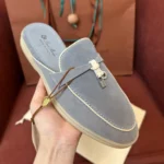 Loro Piana Charms Walk Babouche Women's Suede Mule FAL5900 60HF - Image 3