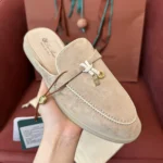 Loro Piana Charms Walk Babouche Women's Suede Mule FAL5900 2096 - Image 3