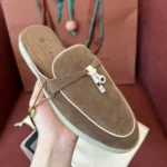 Loro Piana Charms Walk Babouche Women's Suede Mule FAL5900 MD84 - Image 3